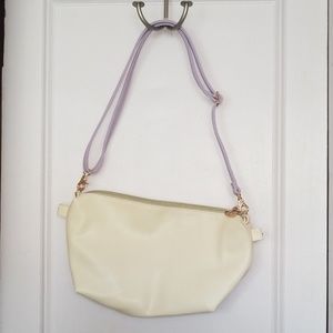 Betsey Johnson Cream And Lavender Purse